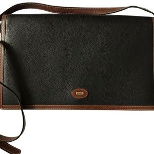 BALLY Vintage Shoulder Bag Navy Leather